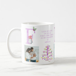 Caneca De Café Primeiro Natal como .. Colagem de Fotos de Férias 