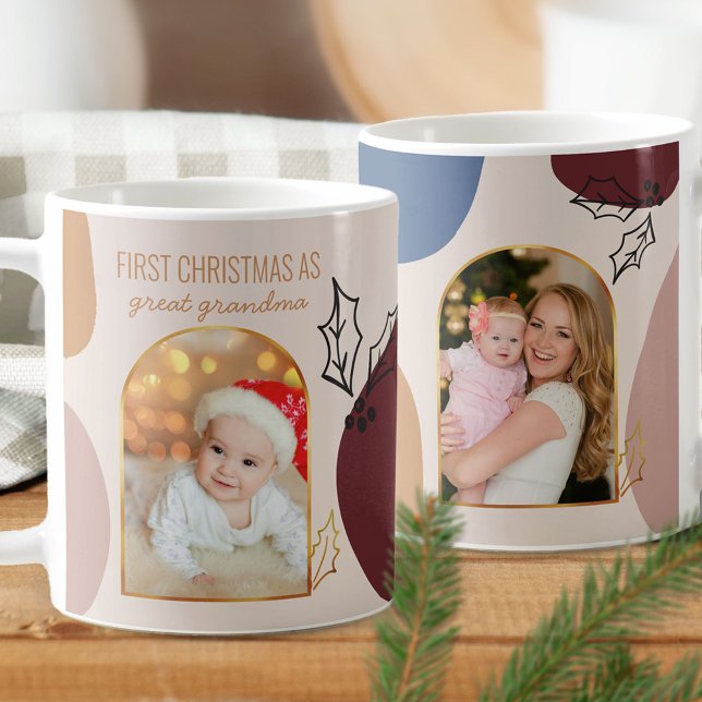 Caneca De Café Primeiro Natal como Foto de Arch Dourada Personali (Criador carregado)
