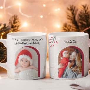 Caneca De Café Primeiro Natal como Foto Personalizada do Arch Ver