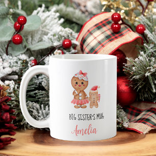 Caneca De Café Primeiro Natal como Grande Irmã Rosa Pia Pão-Rosa