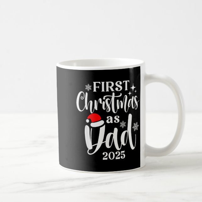 Caneca De Café Primeiro Natal como Papai 2025 Snowflake Xmas Famí (Direita)