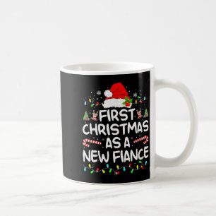 Caneca De Café Primeiro Natal da Mulher Com Meu Novo Noivo Quente