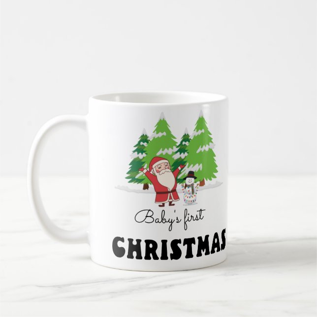 Caneca De Café Primeiro Natal do Bebê (Esquerda)