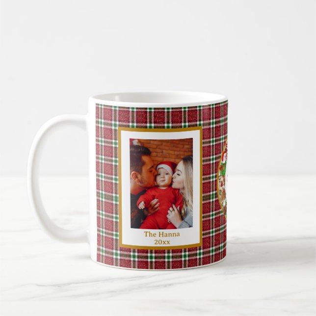 Caneca De Café Primeiro Natal do Bebê Presente Personalizado com  (Esquerda)