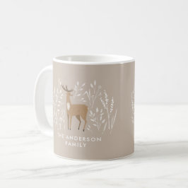 Caneca De Café Primeiro Natal, renas naturais delicadas 1 foto