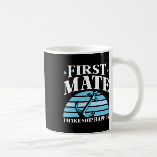 Caneca De Café Primeiro Oficial Eu Faço o Navio Acontecer Barco I