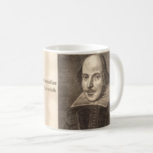 Caneca De Café Primeiro retrato in-folio de Shakespeare - com Ben