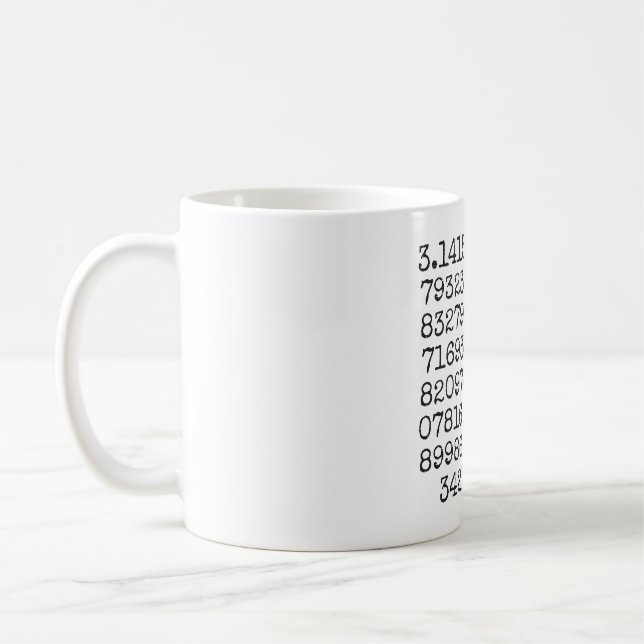 Caneca De Café Primeiros 100 Dígitos de Pi Mug (Esquerda)