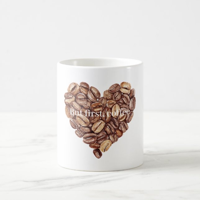Caneca De Café Primeiros Grãos de Café Coração (Centro)