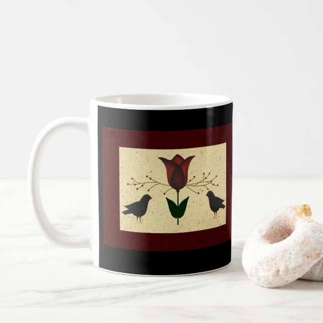 Caneca De Café Primitivo Art Mug (Com Donut)
