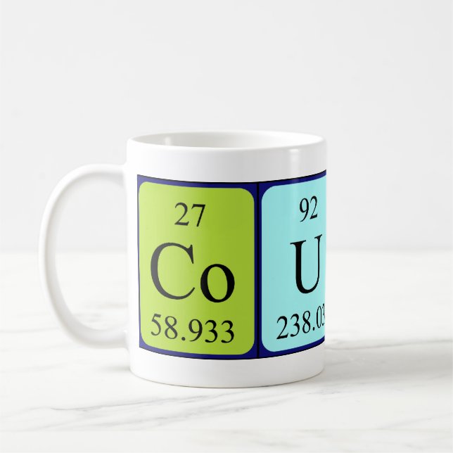 Caneca De Café Primo nome de mesa periódica (Esquerda)