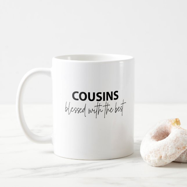 Caneca De Café Primos - Abençoados Com Os Melhores (Com Donut)