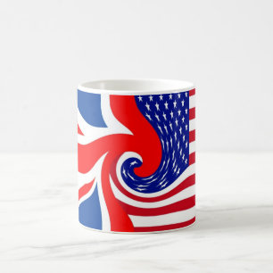 CANECA DE CAFÉ PRIMOS DE UK/USA FLAG-LOVIN