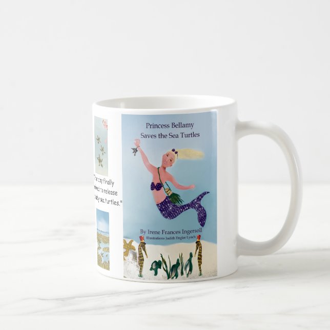 Caneca De Café Princesa Bellamy salva tartarugas marinhas (Direita)