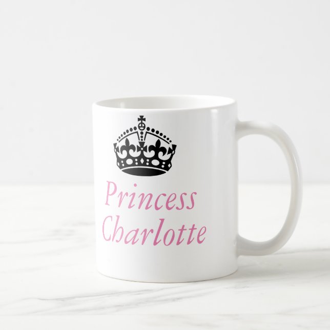 Caneca De Café Princesa Charlotte e coroa britânica (Direita)