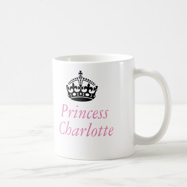 Caneca De Café Princesa Charlotte e coroa britânica (Direita)