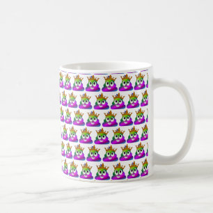 Caneca De Café Princesa Coroa Arco-íris Emoji Tombadilho