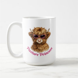 Caneca De Café Princesa da Pastagem Vaca Fofa e Divertida das Ter