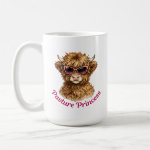 Caneca De Café Princesa da Pastagem Vaca Fofa e Divertida das Ter