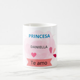 Caneca De Café Princesa Daniella te amo