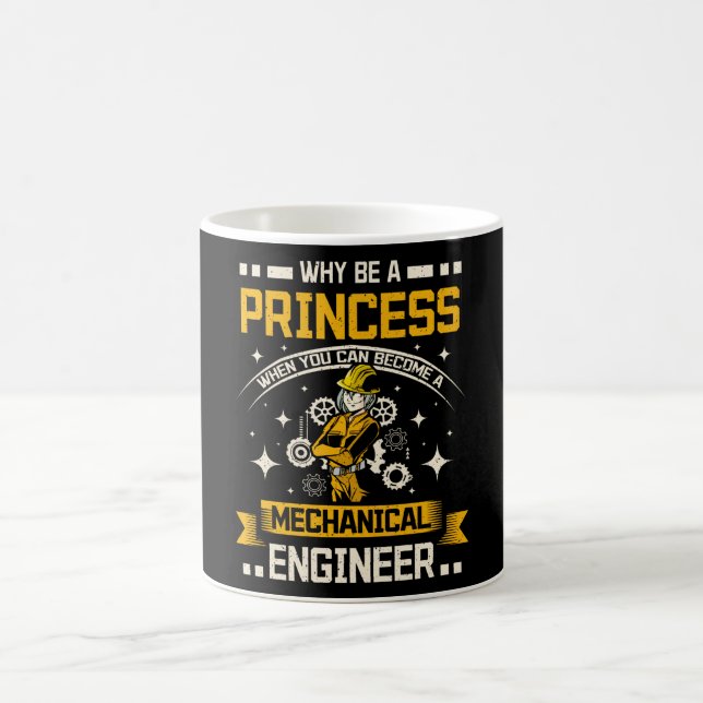 Caneca De Café Princesa do Engenheiro Mecânico (Centro)