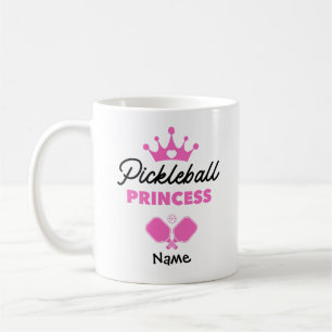 Caneca De Café Princesa do Pickleball Rosa Personalizado