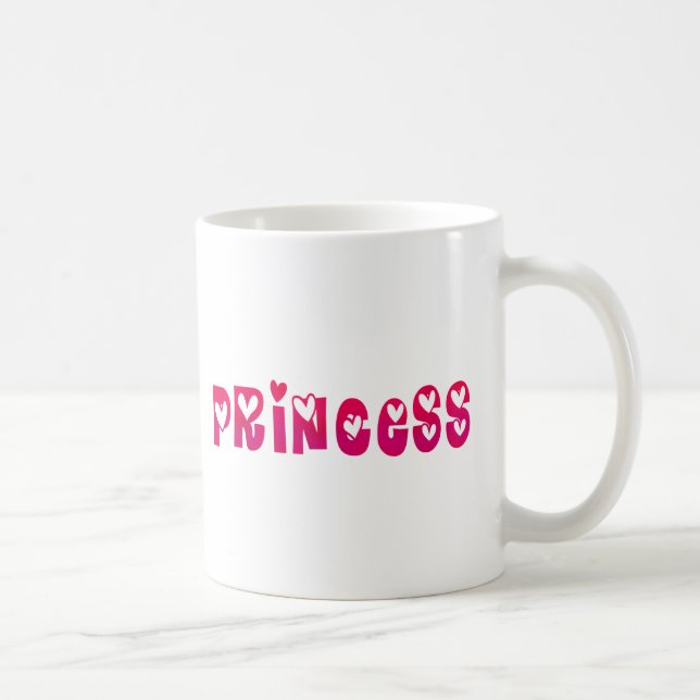 Caneca De Café Princesa em Corações (Direita)