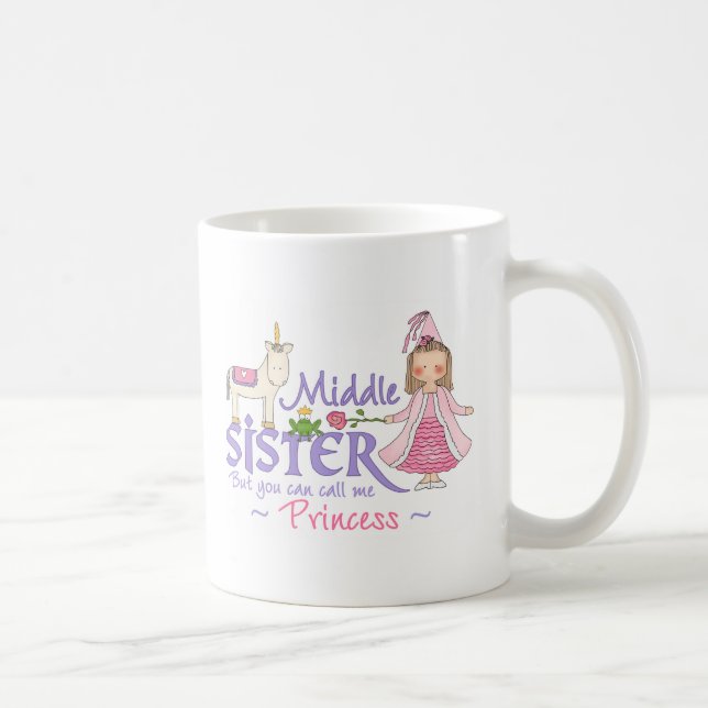 Caneca De Café Princesa Médio Irmã do unicórnio (Direita)