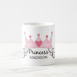 Caneca De Café Princesa Personalizada, Crianças Mug