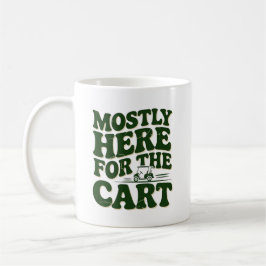 Caneca De Café Principalmente Aqui Pelo Carrinho Humor de Golfe E