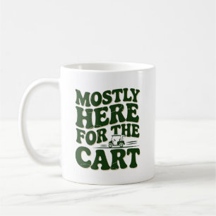 Caneca De Café Principalmente Aqui Pelo Carrinho Humor de Golfe E