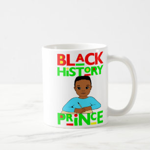 Caneca De Café Príncipe da História Negra Menino Melanina Filho B