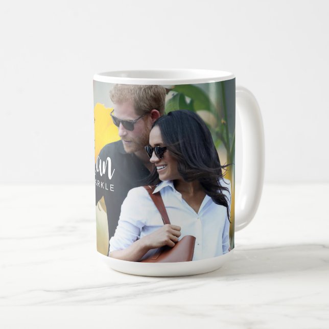 Caneca De Café Príncipe Harry & Meghan Markle (Frente Esquerda)