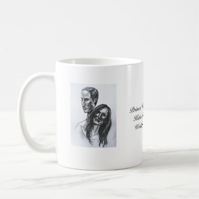 Caneca De Café Príncipe William e Kate Middleton que Wedding 2011 (Esquerda)