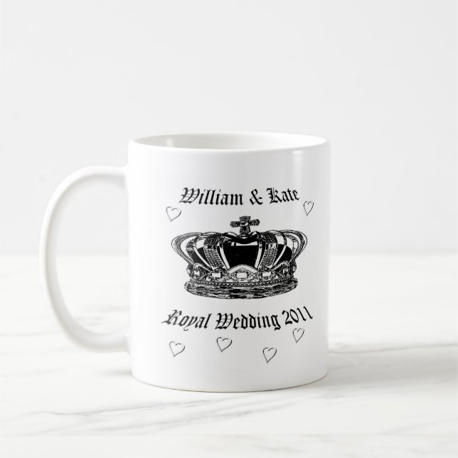 Caneca De Café Príncipe William & Kate. Casamento real 2011 (Esquerda)