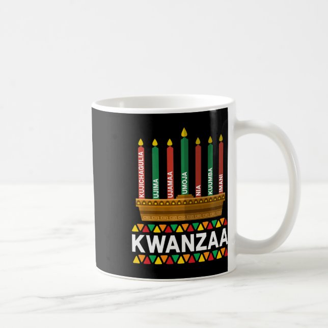 Caneca De Café Princípios Kwanzaa Candles Kinara Pan Afri (Direita)