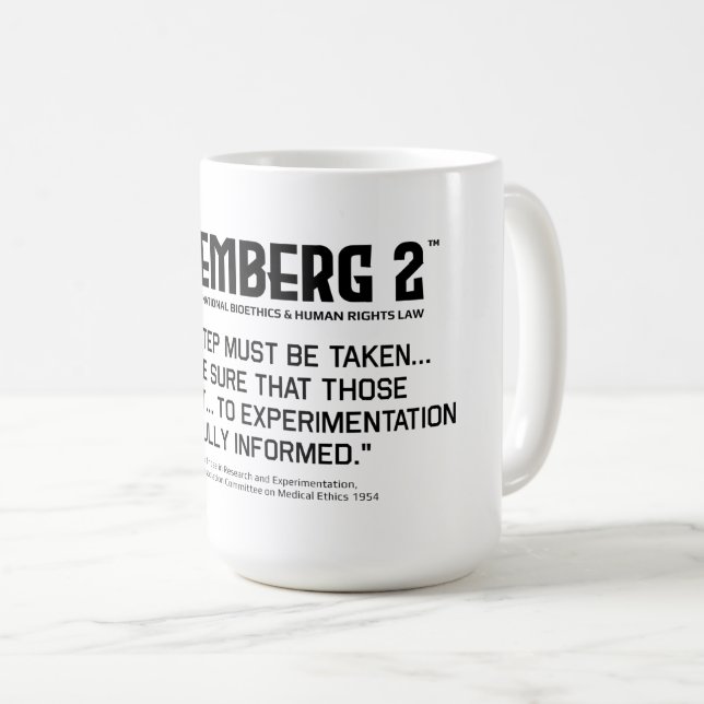 Caneca De Café Princípios para os que participam na investigação  (Frente Esquerda)