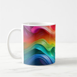 Caneca De Café Prism Flow – Rainbow Abstract Mug