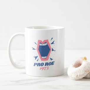 Caneca De Café Pro Roe 1973 Ilustração Direitos das Mulheres Roe