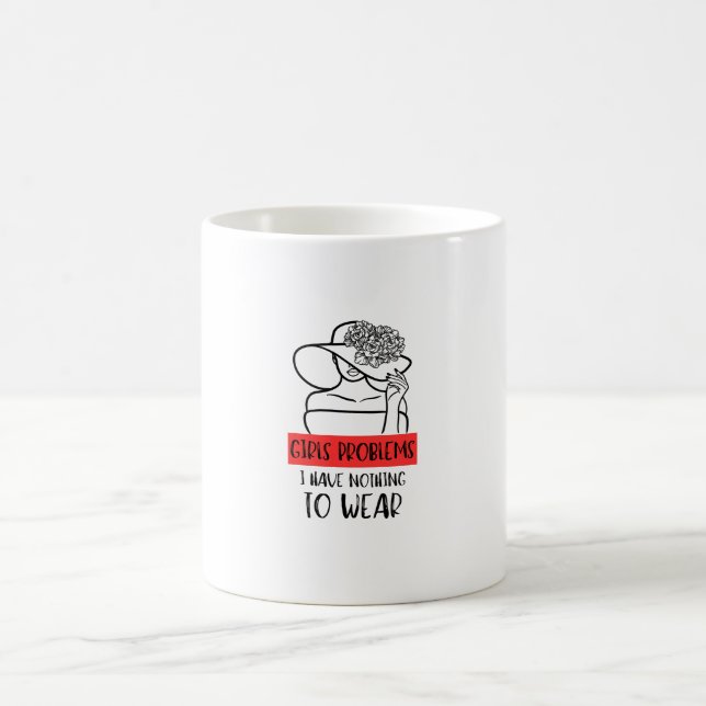 Caneca De Café Problema Engraçado Que Não Tenho Nada Para Vestir. (Centro)