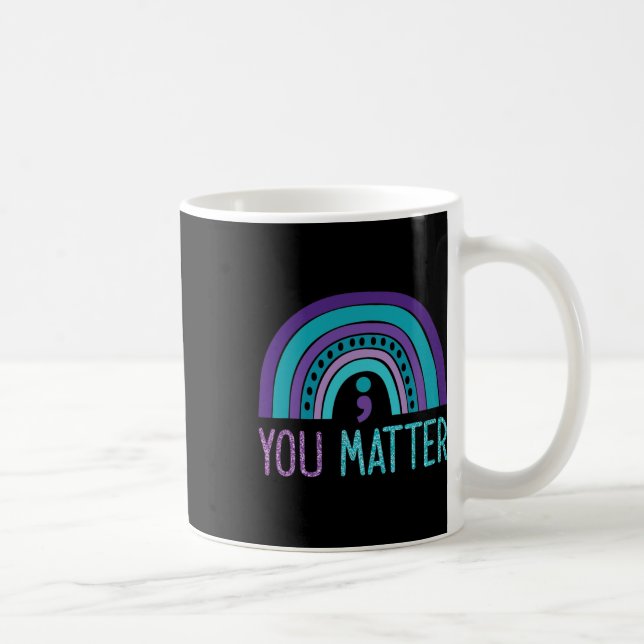Caneca De Café Problema Na Prevenção Do Suicídio De Semicolon Púr (Direita)