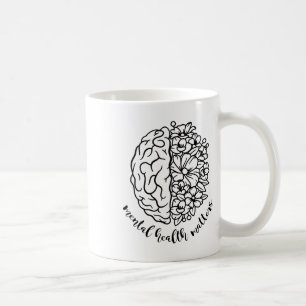 Caneca De Café Problemas de conscientização da saúde florescem do