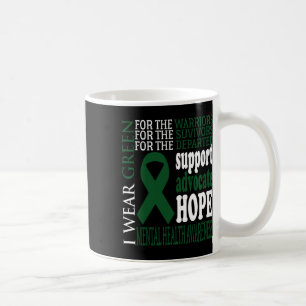Caneca De Café Problemas de saúde Fita Verde Awarene mental