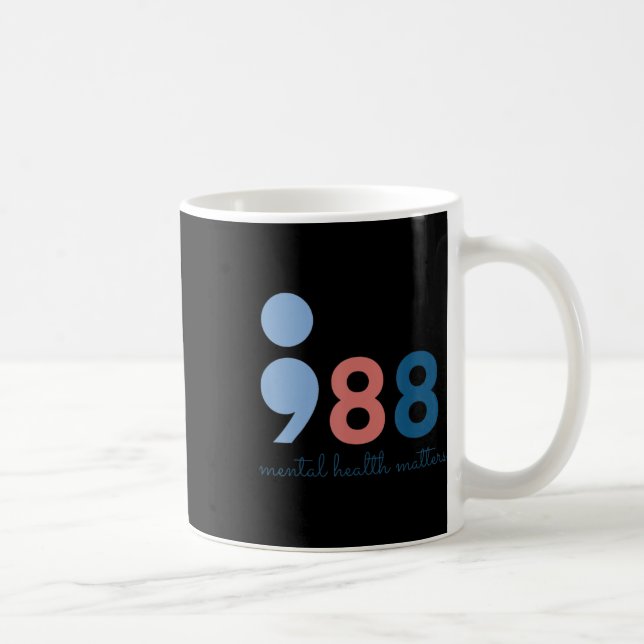 Caneca De Café Problemas de Saúde Mental Alertas para a Prevenção (Direita)