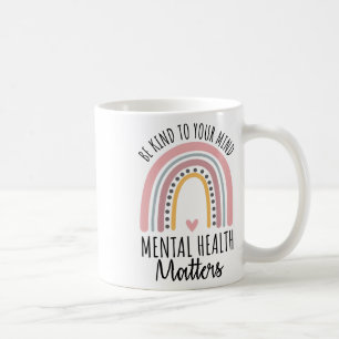 Caneca De Café Problemas de saúde mental gentis Bolinhas Rainbow