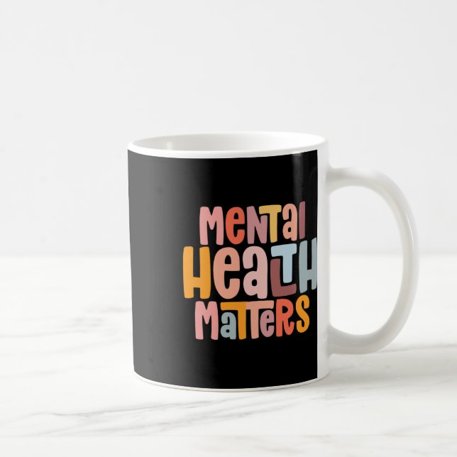 Caneca De Café Problemas de saúde mental Sensibilização (Direita)