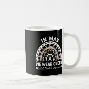 Caneca De Café Problemas de saúde Vestimos o Green Mental Health
