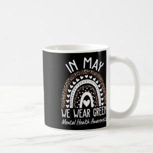 Caneca De Café Problemas de saúde Vestimos o Green Mental Health 