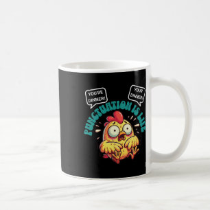 Caneca De Café Problemas Divertidos de Gramática Inglesa Frango P