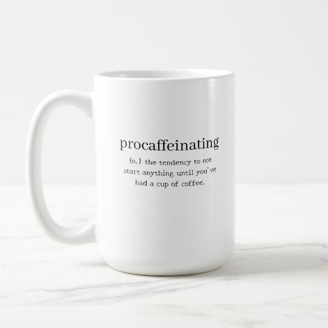 Caneca De Café Procafeína Personalizada (Esquerda)